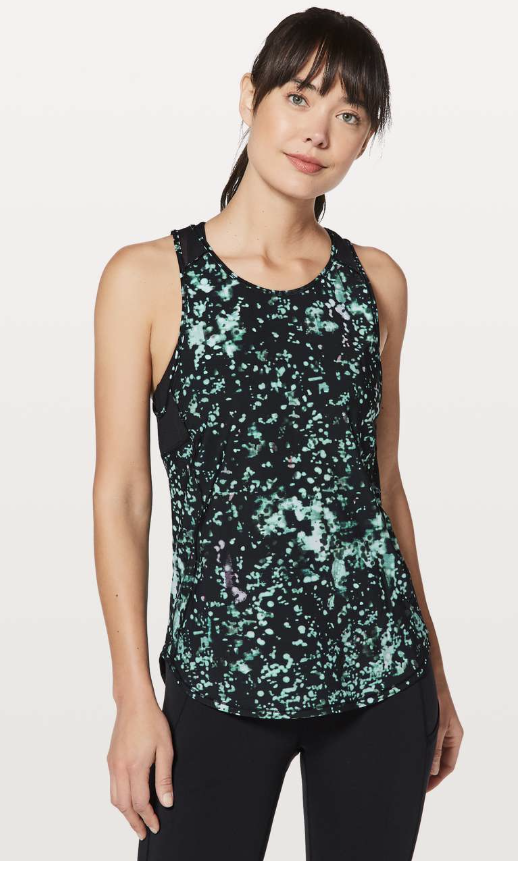 Lululemon Sculpt Tank II Pixel Haze Multi Black/Black Sz 4 Brand New
