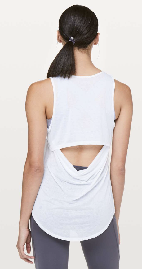 Lululemon Set The Course Tank White Sz 4 Brand New