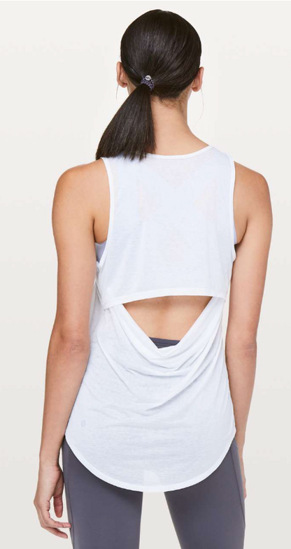 Lululemon Set The Course Tank White Sz 4 Brand New