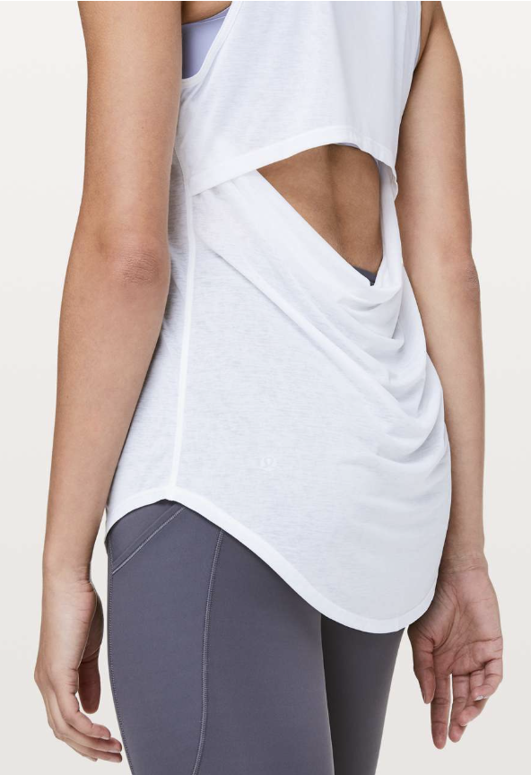 Lululemon Set The Course Tank White Sz 4 Brand New