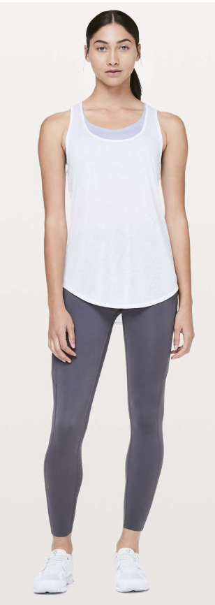 Lululemon Set The Course Tank White Sz 4 Brand New
