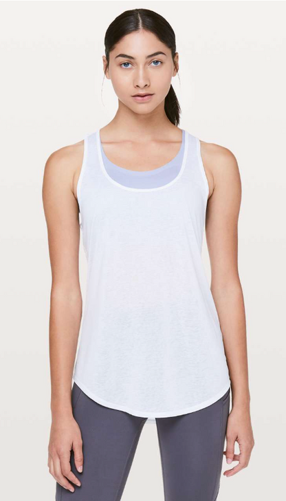 Lululemon Set The Course Tank White Sz 4 Brand New