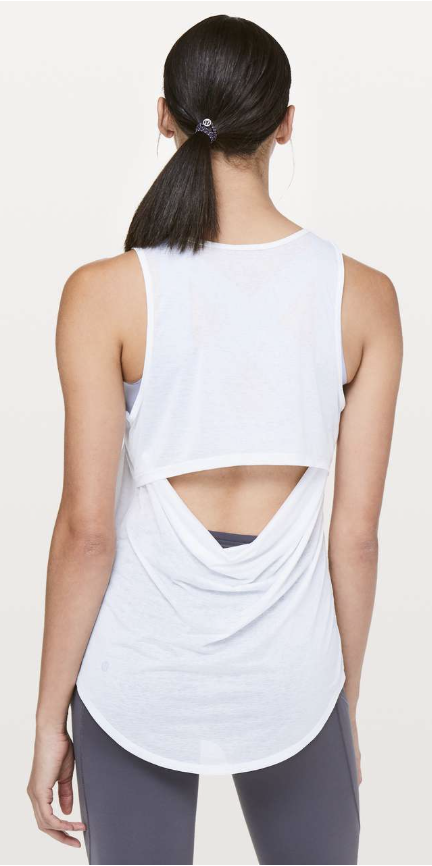 Lululemon Set The Course Tank White Sz 4 Brand New