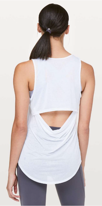 Lululemon Set The Course Tank White Sz 4 Brand New