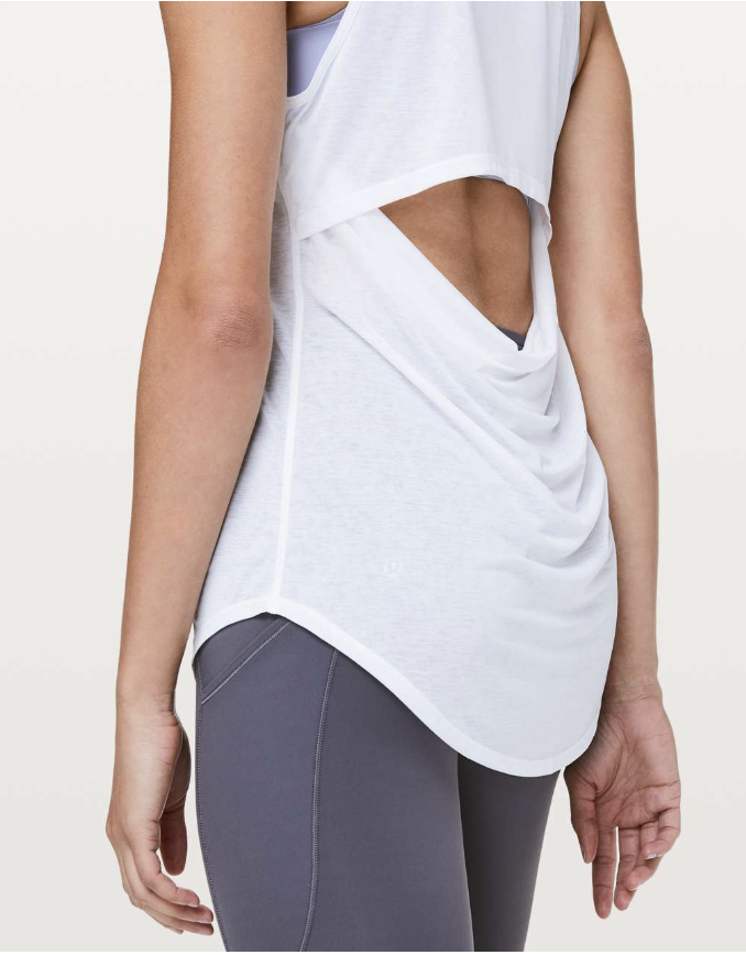 Lululemon Set The Course Tank White Sz 4 Brand New