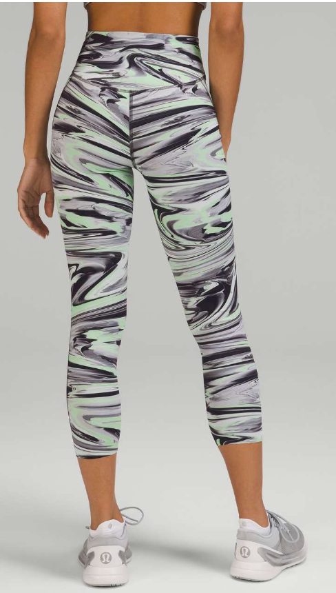 Lululemon Base Pace High-Rise Crop 23" Paint Glide Warp Multi Sz 12 Brand New