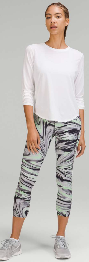 Lululemon Base Pace High-Rise Crop 23" Paint Glide Warp Multi Sz 12 Brand New