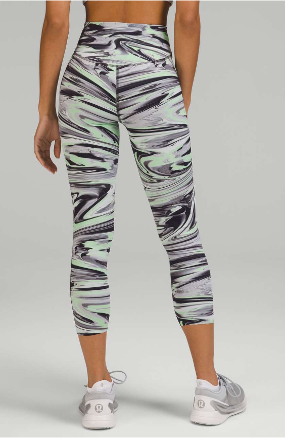 Lululemon Base Pace High-Rise Crop 23" Paint Glide Warp Multi Sz 12 Brand New
