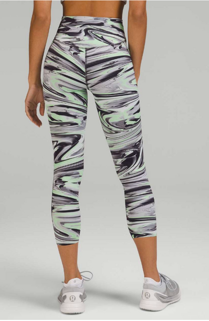 Lululemon Base Pace High-Rise Crop 23" Paint Glide Warp Multi Sz 12 Brand New