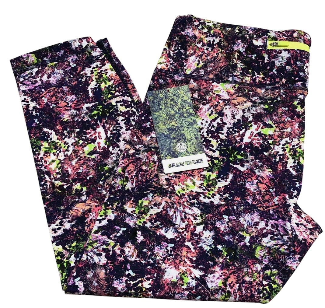 Lululemon Wunder Under 7/8 25" Inseam Seawheez Special Edition Collectors Piece Trail Runner Multi Sz 12 Brand New