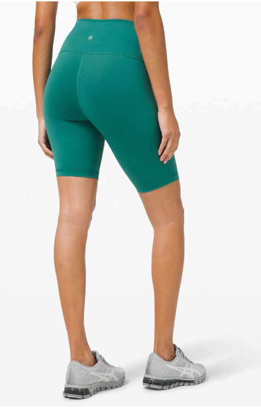 Lululemon Wunder Train High Rise Short 8" Inseam Teal Lagoon Size 14 Brand New