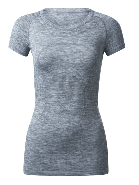Lululemon Swiftly Tech Short Sleeve Crew Heathered Slate Sz 14 Brand New