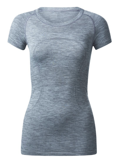 Lululemon Swiftly Tech Short Sleeve Crew Heathered Slate Sz 14 Brand New