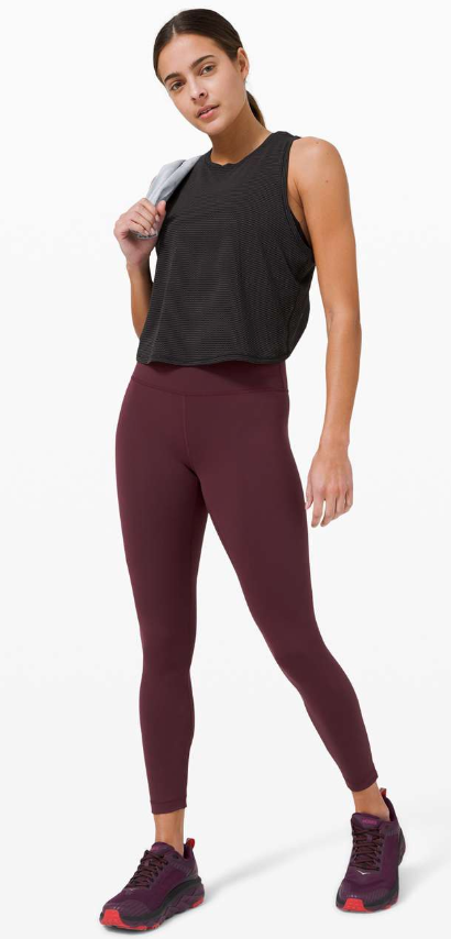 Lululemon Wunder Train High-Rise Tight 25" Inseam Cassis Sz 16