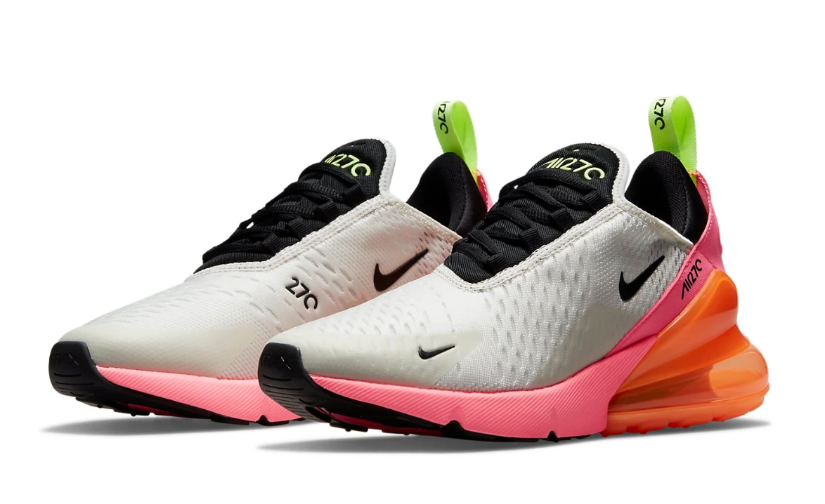 Nike Air Max 270 Women's Summit White Sunset Pulse Women's SIze 6.5 or Youth 5.0