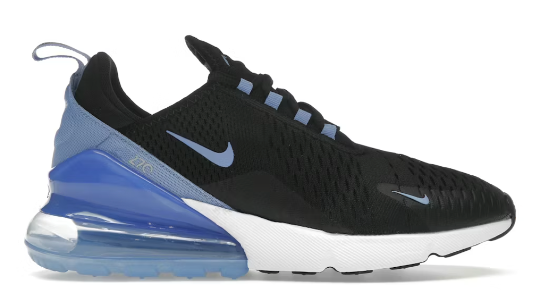 Nike Air Max 270 Black/Metallic Silver/Royal Pulse Women's Size 7.0 or Youth 5.5