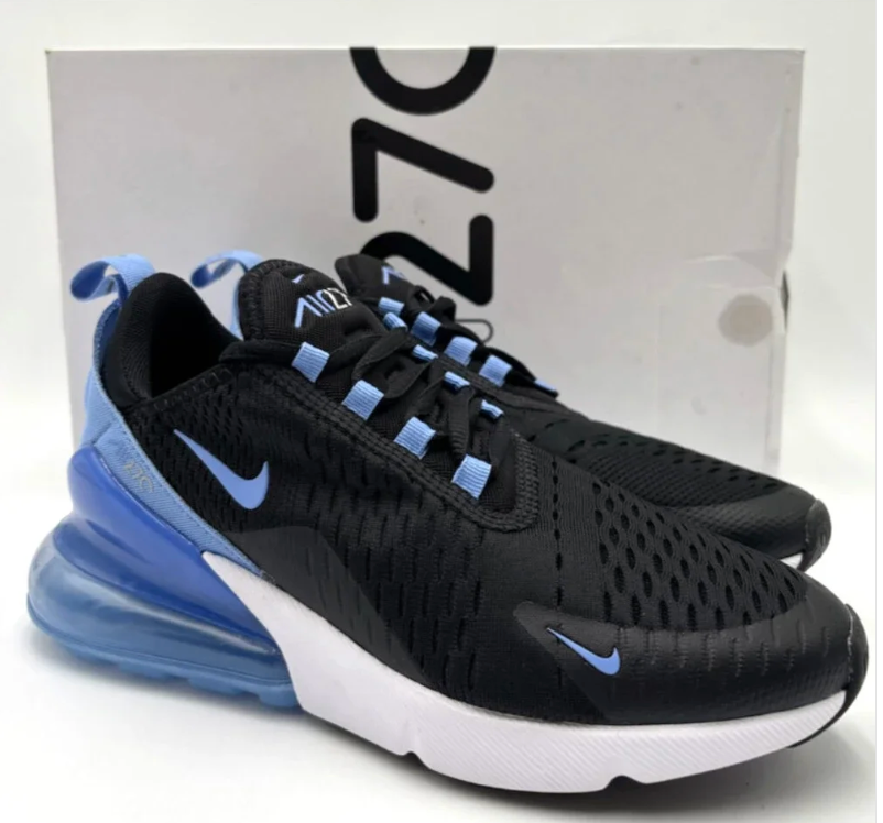 Nike Air Max 270 Black/Metallic Silver/Royal Pulse Women's Size 7.0 or Youth 5.5