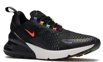 Nike Air Max 270 Black/Flash Crimson-University Gold Women's Size 6.5 or Youth 5.0