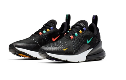 Nike Air Max 270 Black/Flash Crimson-University Gold Women's Size 6.5 or Youth 5.0