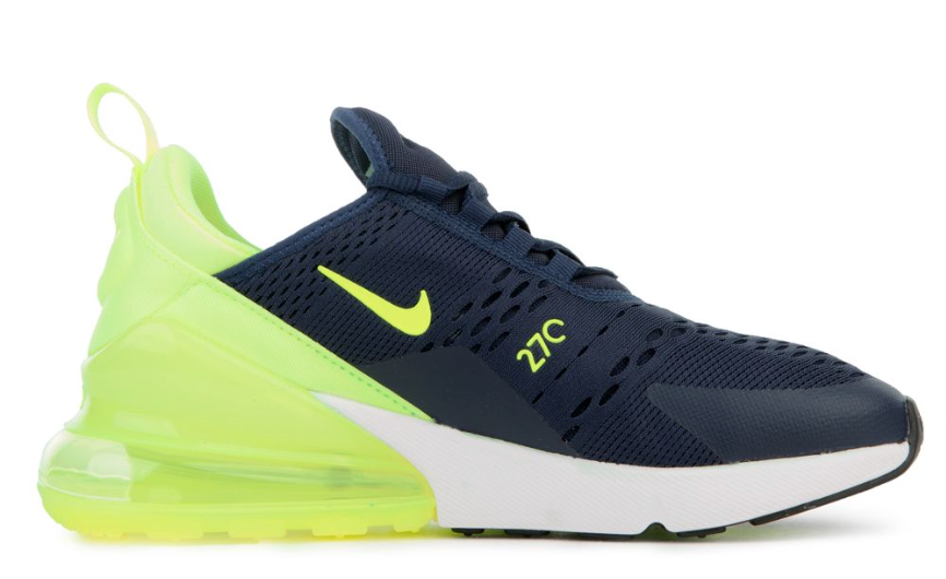 Nike Air Max 270 Obsidian Volt Glow Women's Size 7 or Youth Size 5.5