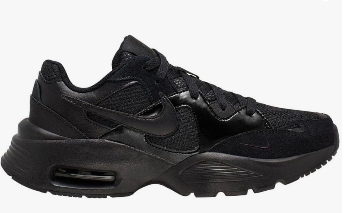 Nike Air Max Fusion Low Top Trainers Women's Size 6.5 Black Running Shoes Only Worn Once