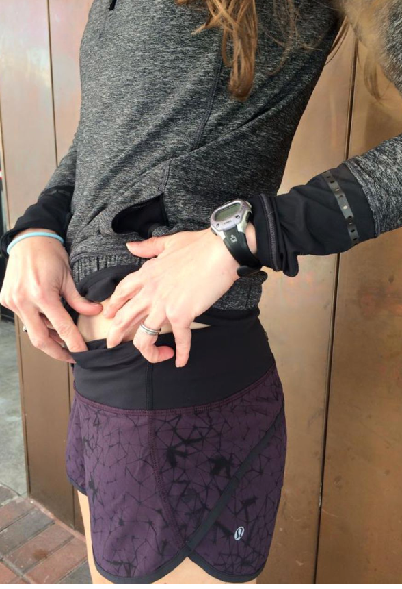 Lululemon Speed Short Run 4-way Stretch 2.5" Inseam Star Crushed Black Cherry Black/Black Sz 8