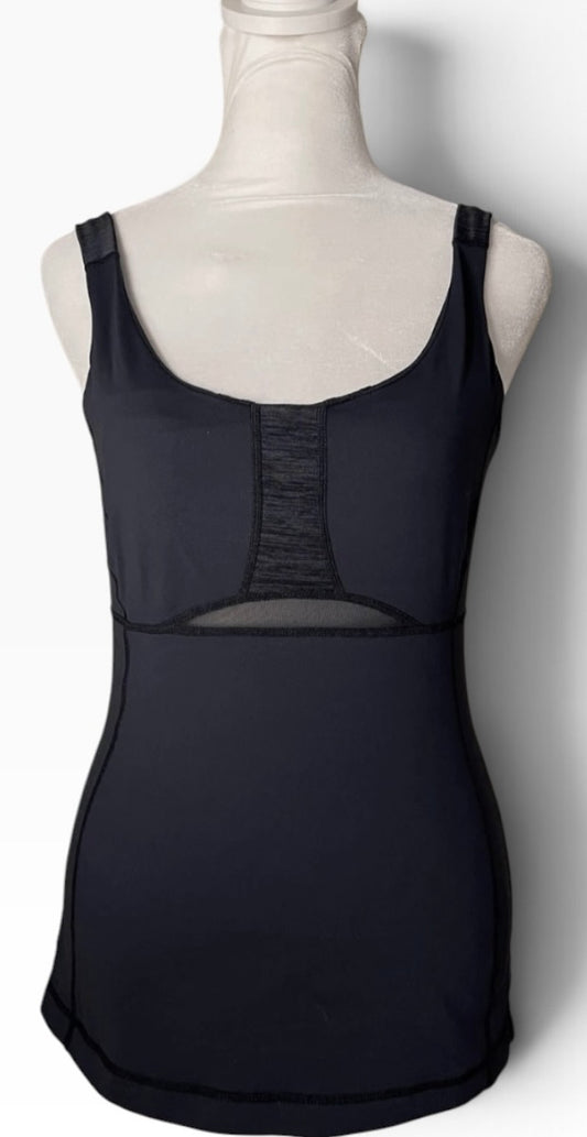 Lululemon Dance Grace Tank Top Heathered Black/Black Size 8 VINTAGE COLLECTORS PIECE