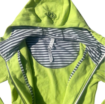 Lululemon Special Edition RARE Nice Asana Full Zip Hoodie Heathered Wasabi Sz 4