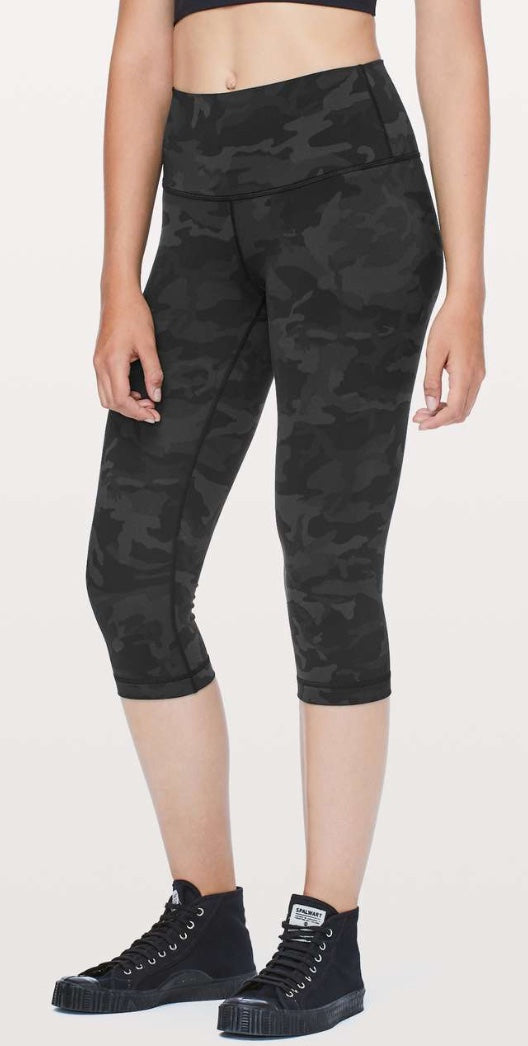 Lululemon Wunder Under High Rise Tight 17” Inseam Incognito Camo Multi Grey Sz 4