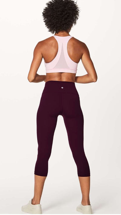 Lululemon Wunder Under HR Crop Dark Adobe Sz 10