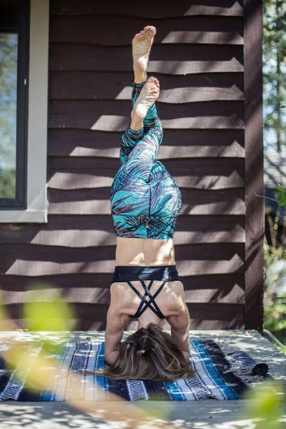 Lululemon High Times Pant HR Leggings 7/8 24" Inseam Palm Lace Tofino Teal Tropical Print Sz 2