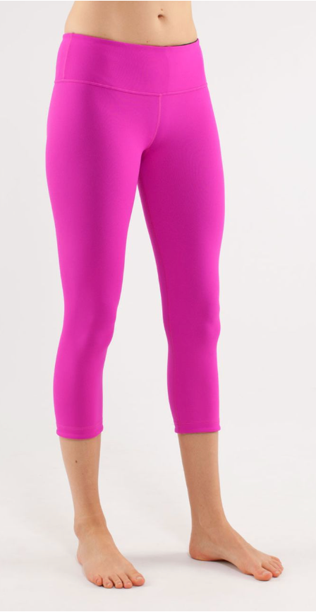 Lululemon Wunder Under Reversible Leggings 21” Inseam Paris Pink/Black Sz 4