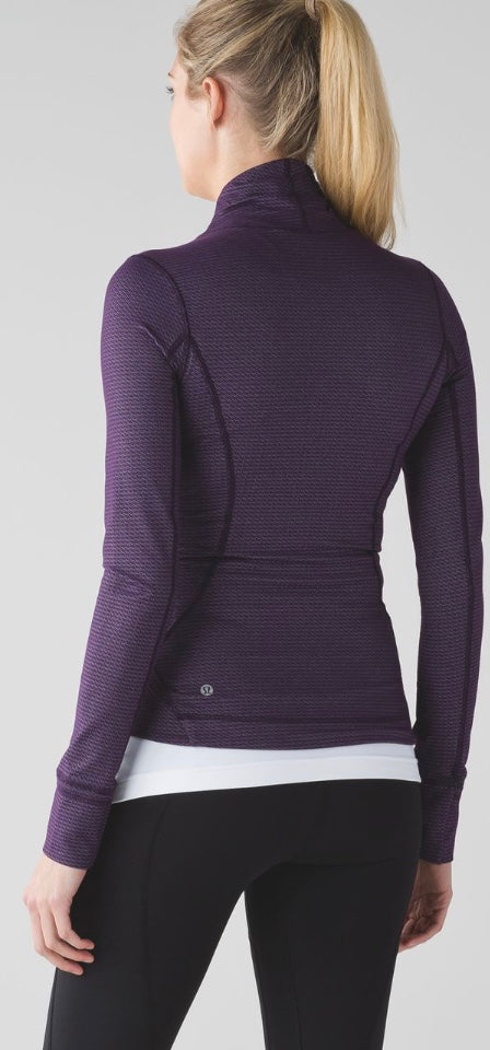 Lululemon Precision Chain Link Lilac Deep Zinfandel Jacket Sz 4