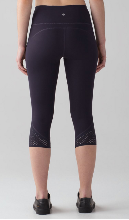 Lululemon Anew Crop 21" Inseam Black Grape Sz 6 Brand New