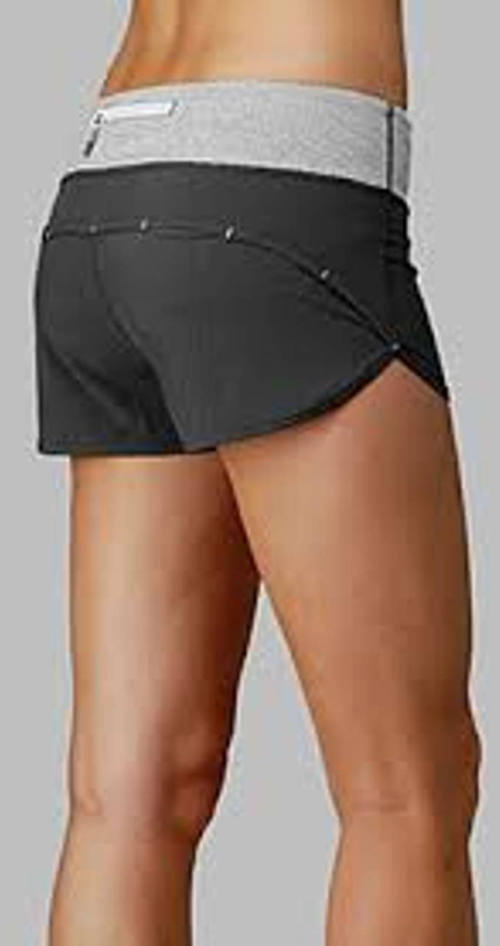 Lululemon Speed Short 2.5" Inseam Coal/Heathered Coal Wee Stripe Sz 10