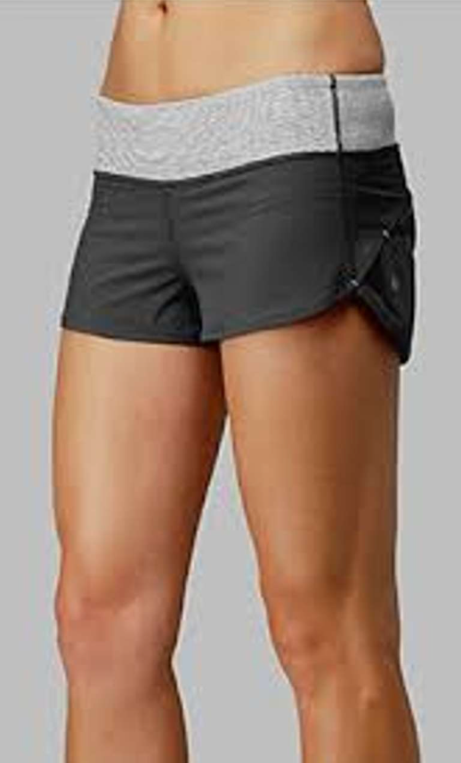 Lululemon Speed Short 2.5" Inseam Coal/Heathered Coal Wee Stripe Sz 10