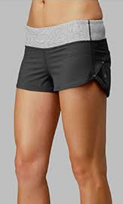 Lululemon Speed Short 2.5" Inseam Coal/Heathered Coal Wee Stripe Sz 10