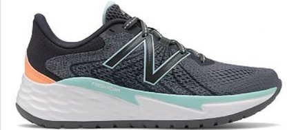 New Balance Women's Fresh Foam Evare Running Shoes Castlerock (Gray)/Neo Flame (Orange)Size 7.5  Brand New