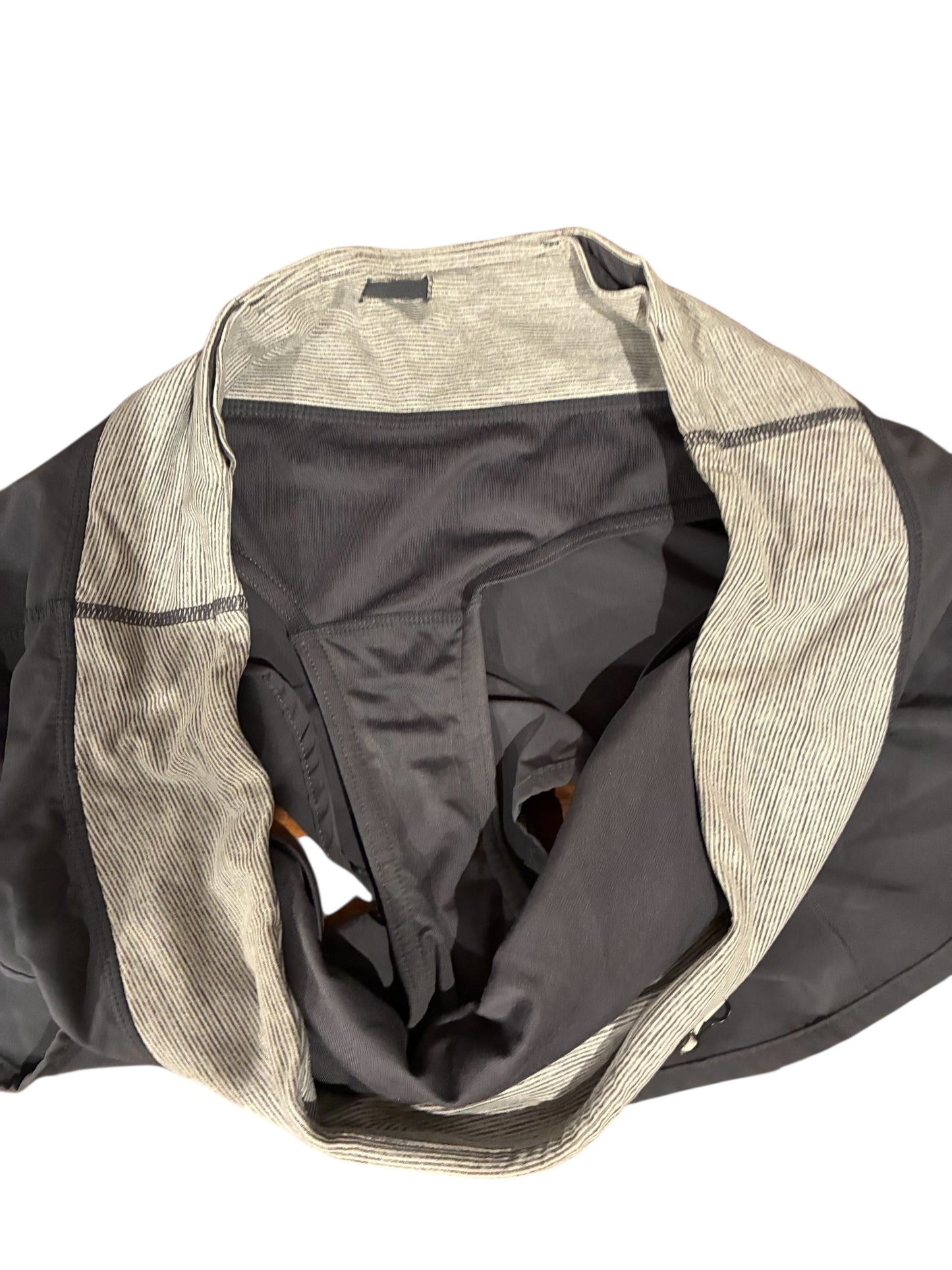 Lululemon Speed Up Short 2.5" Graphite Grey/Tonka Stripe Cashew/Heathered Black Sz 10