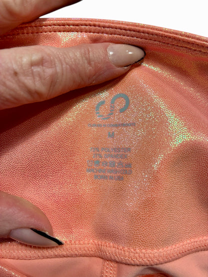 ZZ Curves N Combat Boots Leggings Spring Peaches Glitter Foil 25" Inseam Sz M