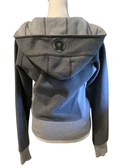 Lululemon Scuba Hoodie II Heathered Medium and Light Grey COLLECTORS PIECE Sz 4