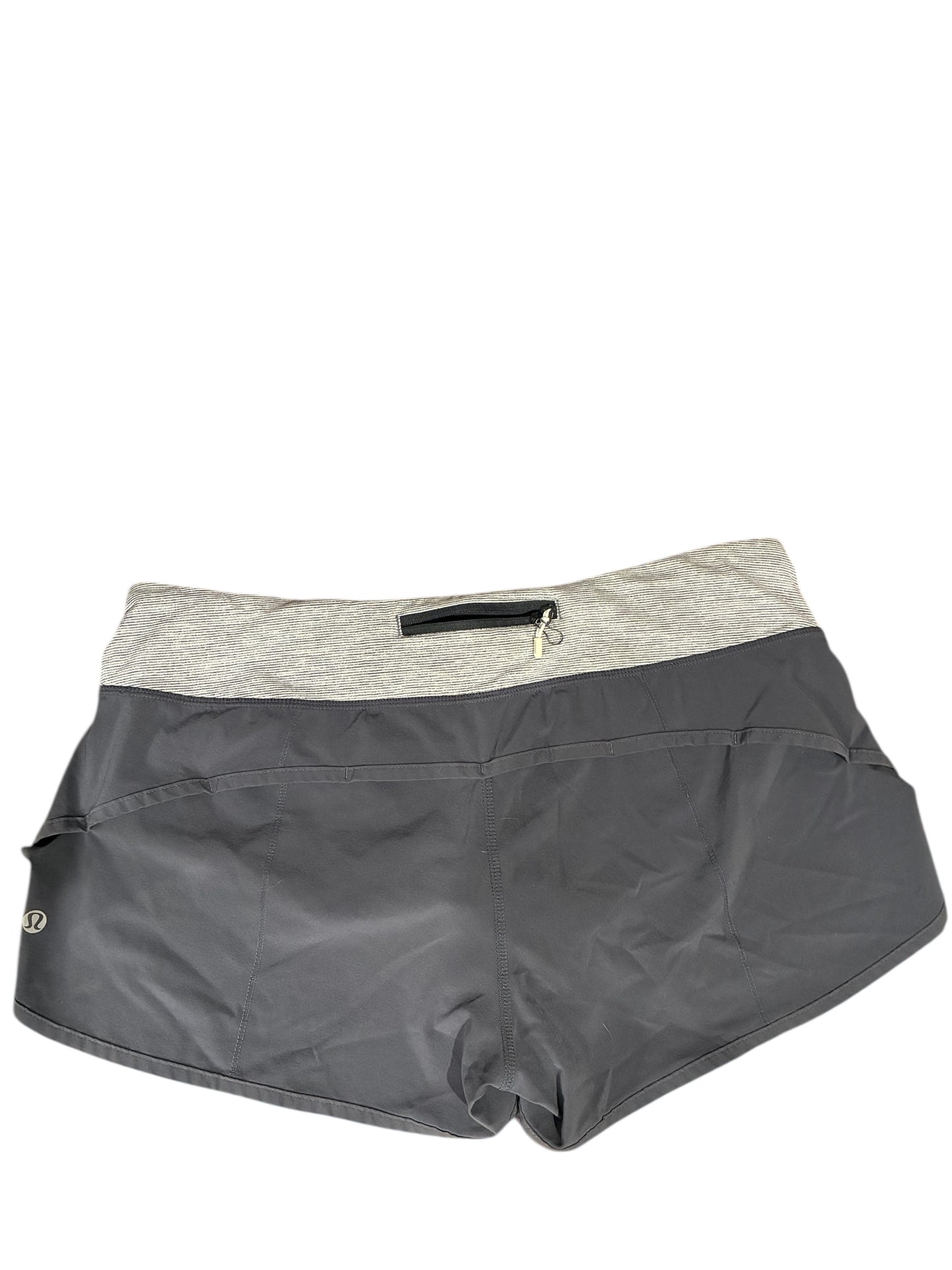 Lululemon Speed Up Short 2.5" Graphite Grey/Tonka Stripe Cashew/Heathered Black Sz 10