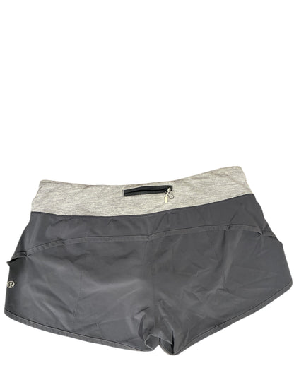 Lululemon Speed Up Short 2.5" Graphite Grey/Tonka Stripe Cashew/Heathered Black Sz 10