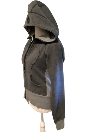 Lululemon Scuba Hoodie II Heathered Medium and Light Grey COLLECTORS PIECE Sz 4