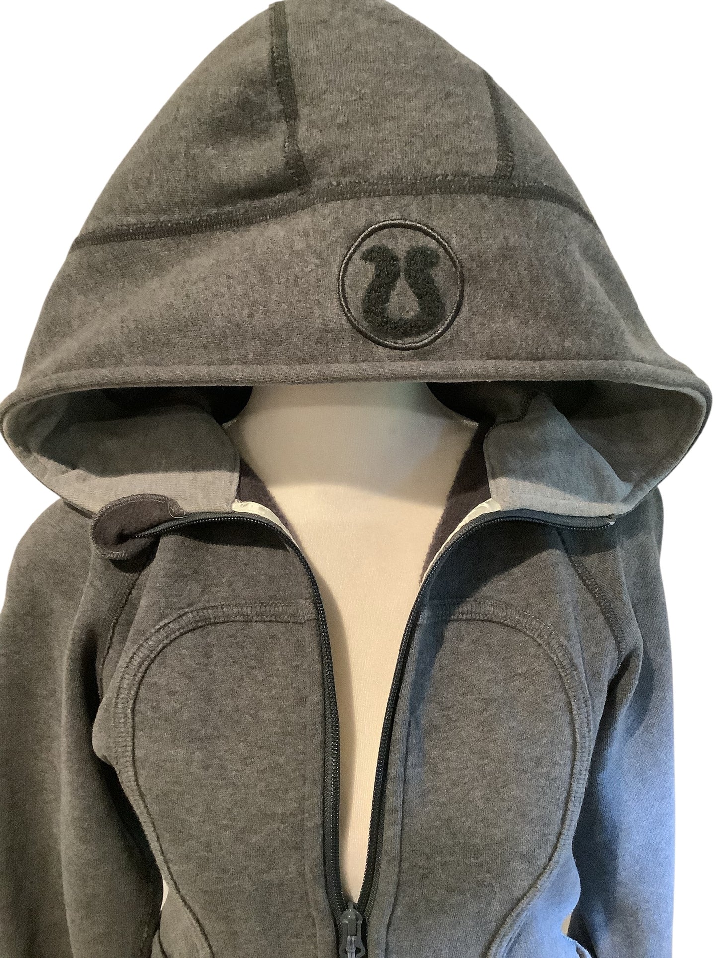 Lululemon Scuba Hoodie II Heathered Medium and Light Grey COLLECTORS PIECE Sz 4