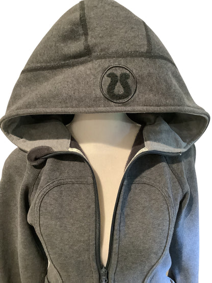Lululemon Scuba Hoodie II Heathered Medium and Light Grey COLLECTORS PIECE Sz 4