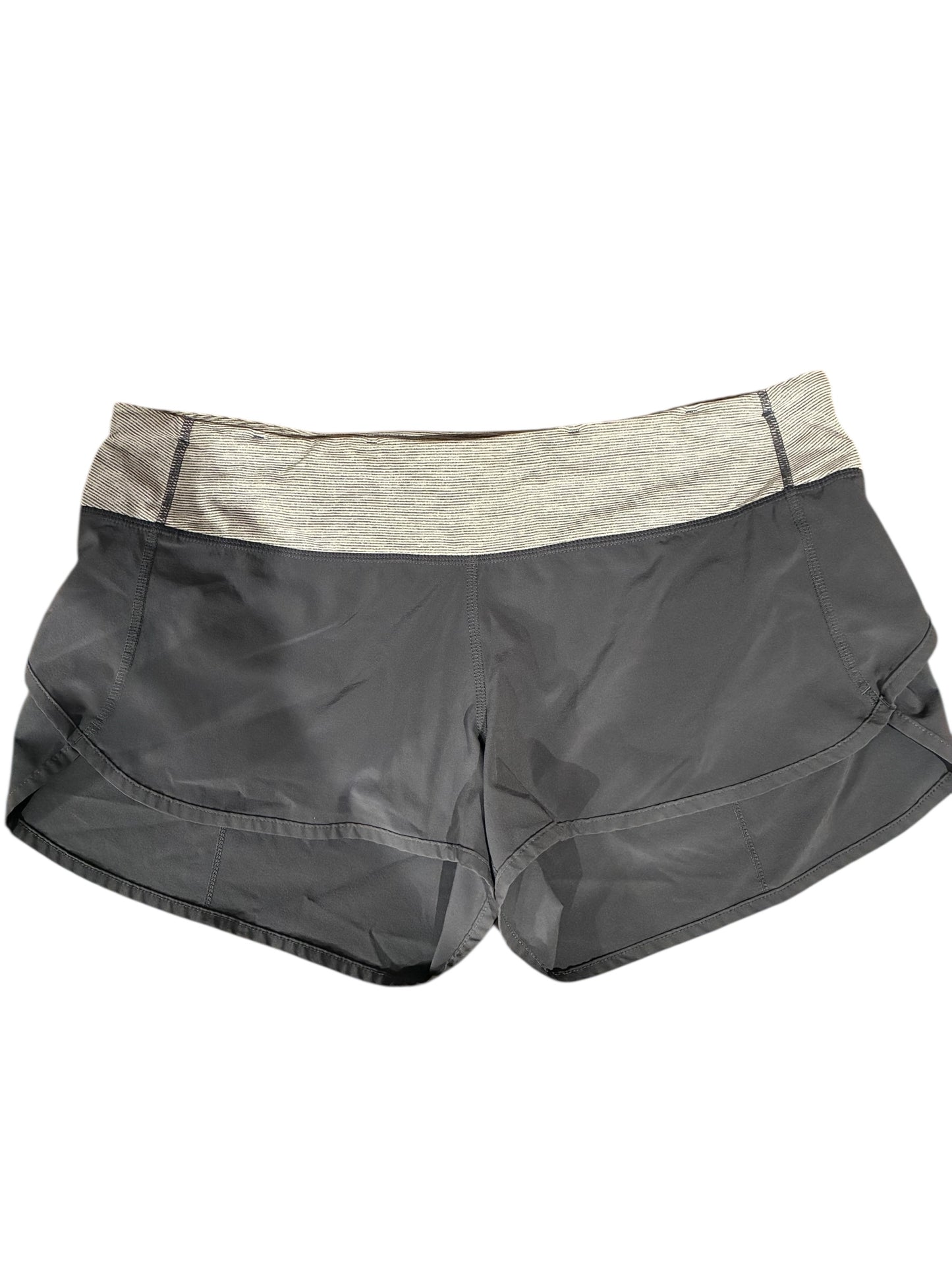 Lululemon Speed Up Short 2.5" Graphite Grey/Tonka Stripe Cashew/Heathered Black Sz 10