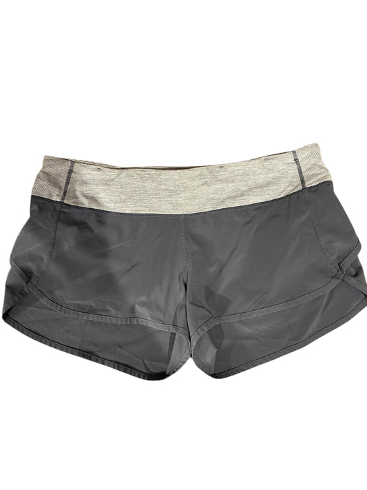 Lululemon Speed Up Short 2.5" Graphite Grey/Tonka Stripe Cashew/Heathered Black Sz 10