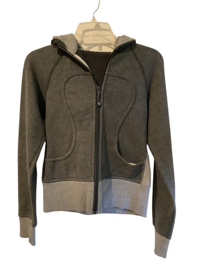 Lululemon Scuba Hoodie II Heathered Medium and Light Grey COLLECTORS PIECE Sz 4